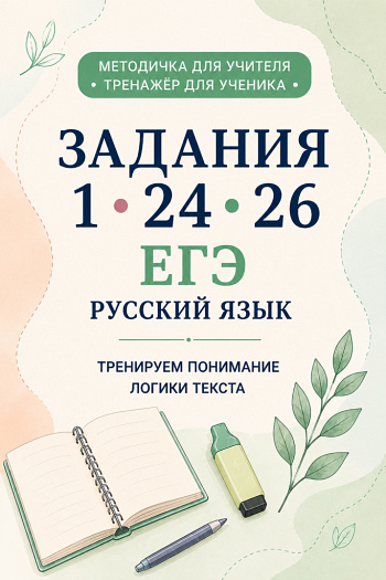 Комплект к заданиям 1, 24 и 26 ЕГЭ. Методичка для учителя. Тренажёр для ученика